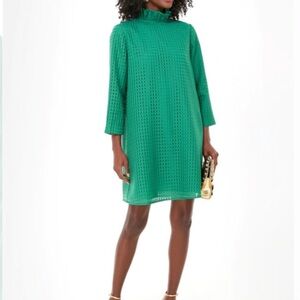 Tuckernuck Daphne Green Grid Bow Back Dress XXL Easter Preppy Modest Church NWT